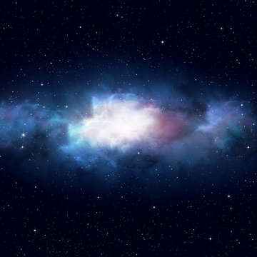 deep space blue nebula © alex_aldo