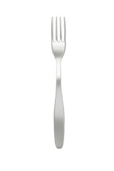 Steel fork on a white background, kitchen utensils, 3D illustration.