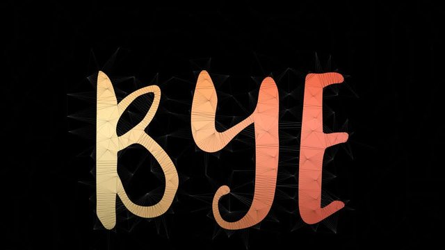 Bye Bye Text Merging Tessellating Looping Triangles Text Morph