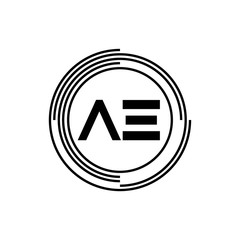 Fototapeta na wymiar Initial Letter Logo AE Template Vector Design