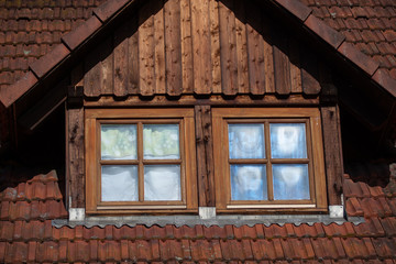 wooden window at a cottage in germany