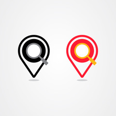 Pin location icon vector design
