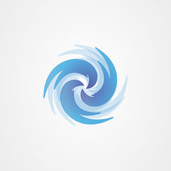 Naklejka premium Whirlpool icon logo vector design