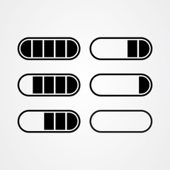 Battery icon logo vector design.