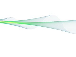 Abstract illustration of multicolored waves in white background