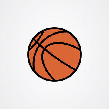 Basketball icon logo vector design.
