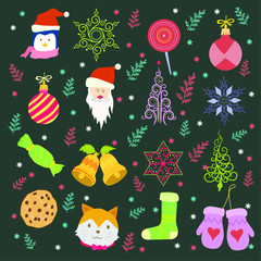 christmas theme vector with cartoon style