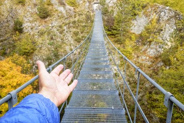 the Tibetan bridge of the village of Roccamandolfi