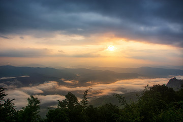 Morning light at Doi Samer Dao,in Nan,Thailand.