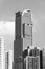 Naklejka premium High rise office building and residential building in Hong Kong city