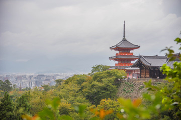 The View of Kiyomizu Temple, Kyoto, Japan