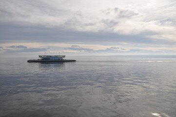 the car ferry between Meersburg and Konstanz, Lake Constance, Baden-Württemberg, Germany