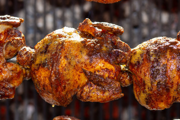 roast Chicken on the BBQ  in Germany ,2019