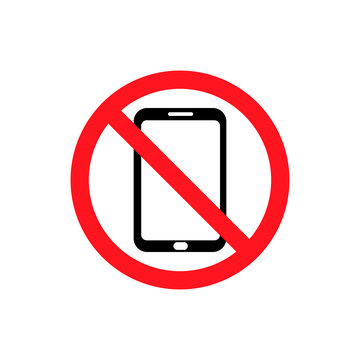 No phone vector icon isolated on white background. Vector illustration.
