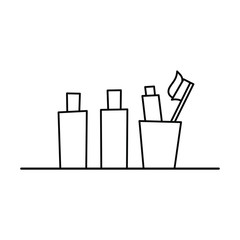 Doodle art in toothbrush theme concept. Graphic elements for decoration.