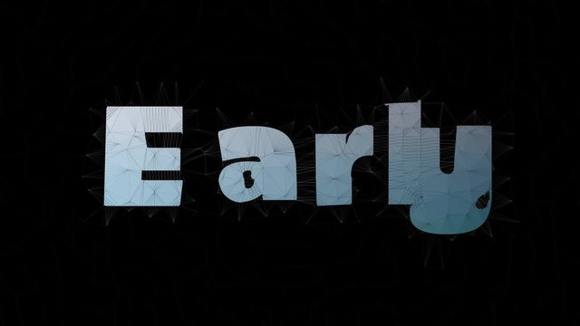 Early Adopter Text Changing Tessellated Looping Polygons Text Morph