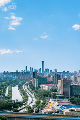 Fototapeta premium Daytime scenery of CBD skyline in Beijing, China