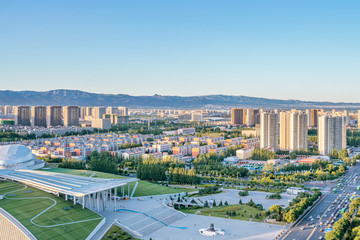 Urban skyline scenery of Hohhot, Inner Mongolia, China © Govan