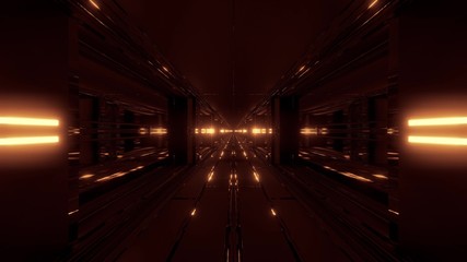 clean futuristic scifi fantasy space hangar tunnel corridor with nice reflections 3d illustration wallpaper background