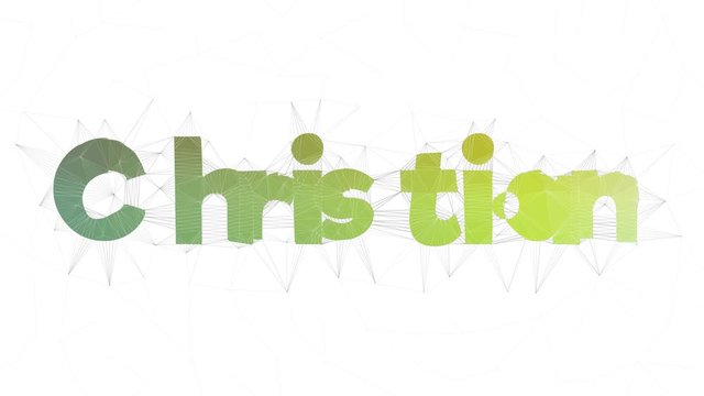 Christian Scientist Text Merging Tessellated Looping Polygons Text Morph
