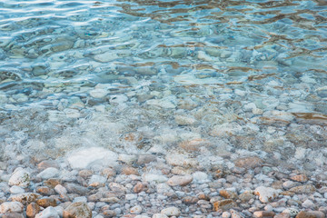 Clear waters in Polignano a Mare, Puglia, Italy