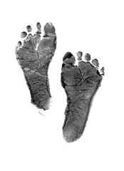Baby Footprints cute small Ink