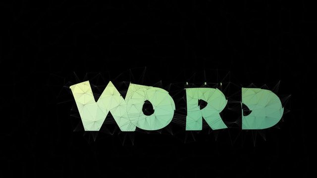 Word Processing Text Warping Tessellation Looping Meshes Text Morph