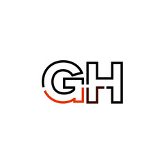 Letter GH logo icon design template elements