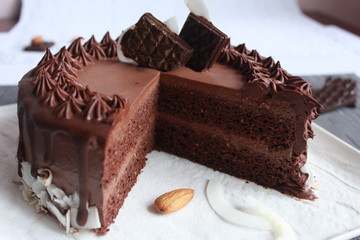 cake with chocolate