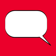 White comic speech bubbles on pink background. Vector Illustration and graphic elements.