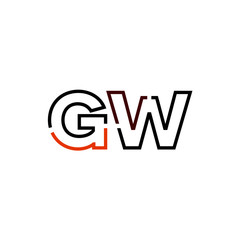 Letter GW logo icon design template elements