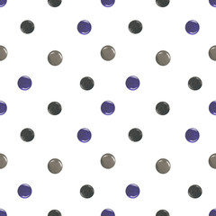 Seamless pattern pea circles purple abstract