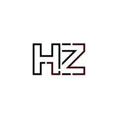 Letter HZ logo icon design template elements