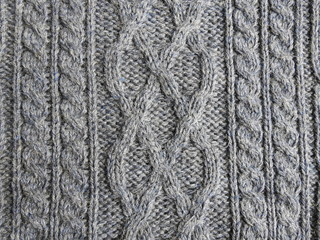 The pattern of a wool sweater
