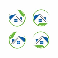 Real estate logo design template vector illustration