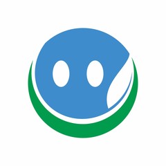 Smiling face logo  design template vector illustration.