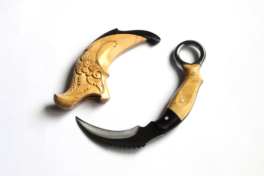 Traditional karambit isolated with white background