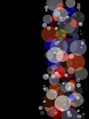 Christmas bokeh. Flares. On the eve of the New year and Christmas. Bright fire. Colored twinkling lights. Background.