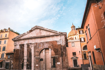 Portico d'Ottavia near Teatro Marcelo Rome, Italy