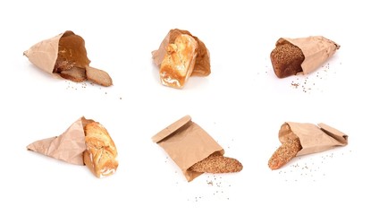 Bread isolated on a white background