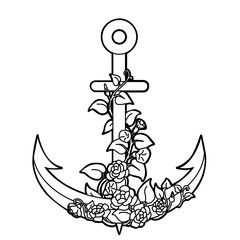 Iron anchor vector