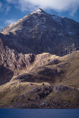 Mount Snowdon from Llyn Llydaw, Snowdonia, Wales