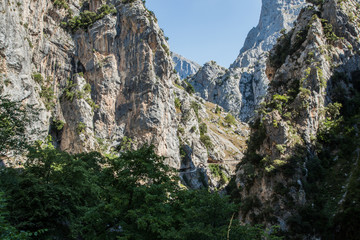paisaje en Ruta del Cares entre Asturias y León