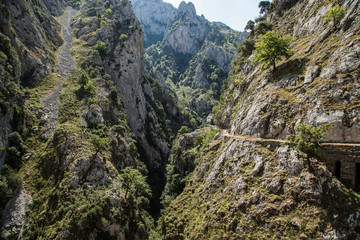 paisaje en Ruta del Cares entre Asturias y León