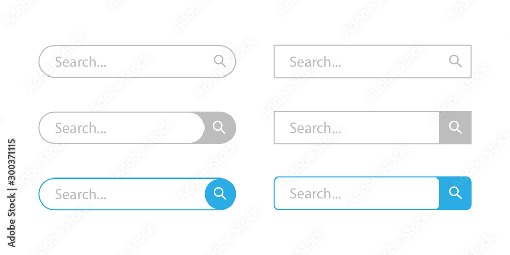 Poster search bar isolated vector elements. browser web concept. internet concept. form vector icon. interf