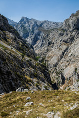paisaje en Ruta del Cares entre Asturias y León
