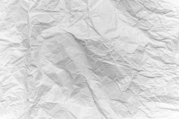 White crumpled paper empty background