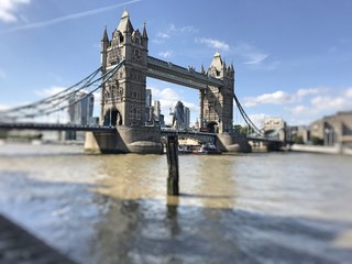 London eye and Tower Bridge.