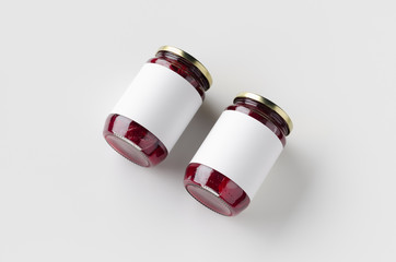 Pickled beets jar mockup. Blank Label.