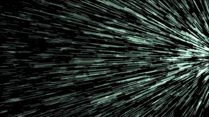 Obraz premium Hyper jump. Abstract cosmic background. Neon glowing rays in motion. Colorful explosion. 3d illustration